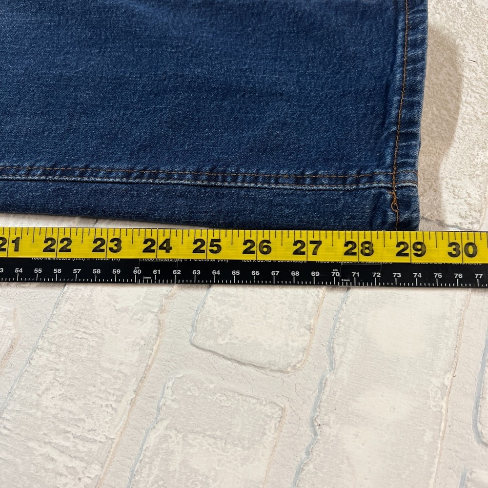 Mott & Bow Boyfriend Jeans Womens 30 Blue Dark Wash Denim Mid Rise Stretch 30x29 - Picture 11 of 14